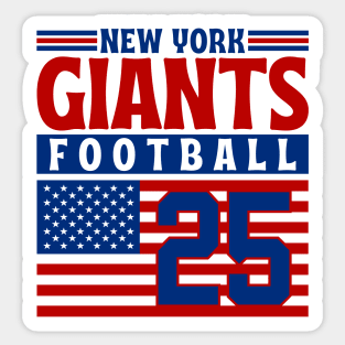 New York Giants 1925 American Flag Football Sticker